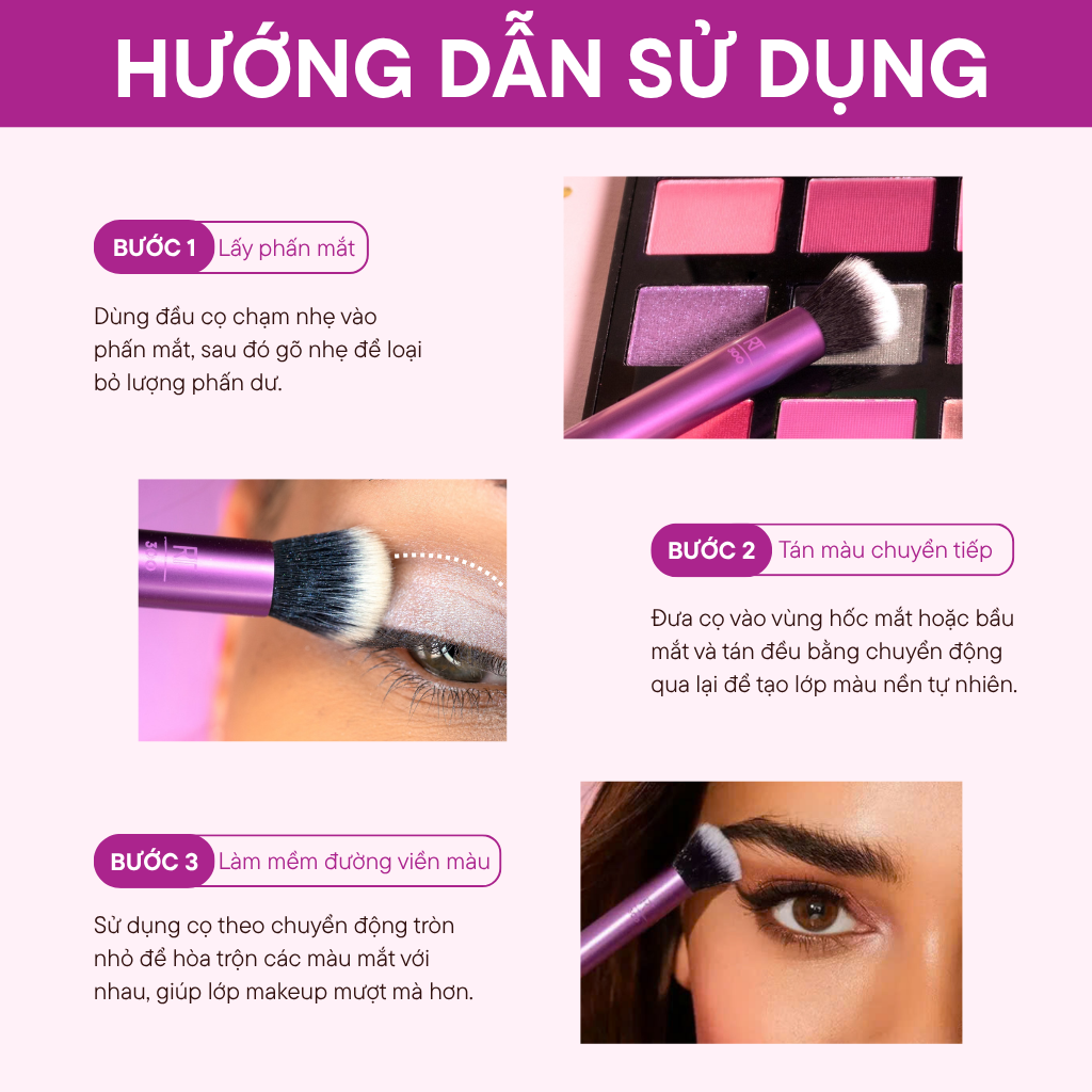 Cọ Tán Hốc Mắt RT Real Techniques Deluxe Crease Brush RT300